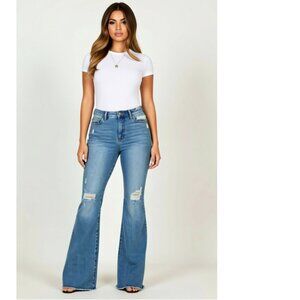 Seven7 Women's Jeans Felicity High Rise Slim Flare NWT Size 12 (WJJ024)